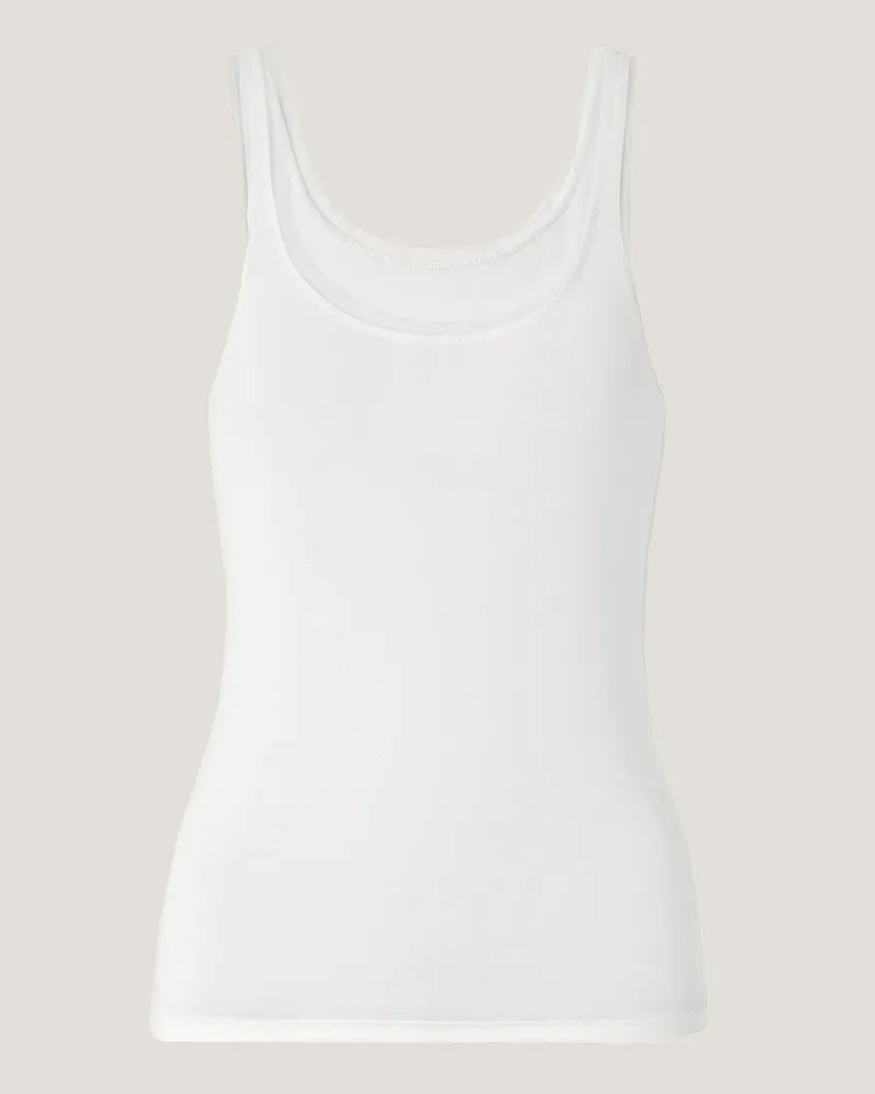 Genny Contrast trim tank top White