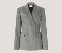 Tailored pinstripe double-breasted blazer
