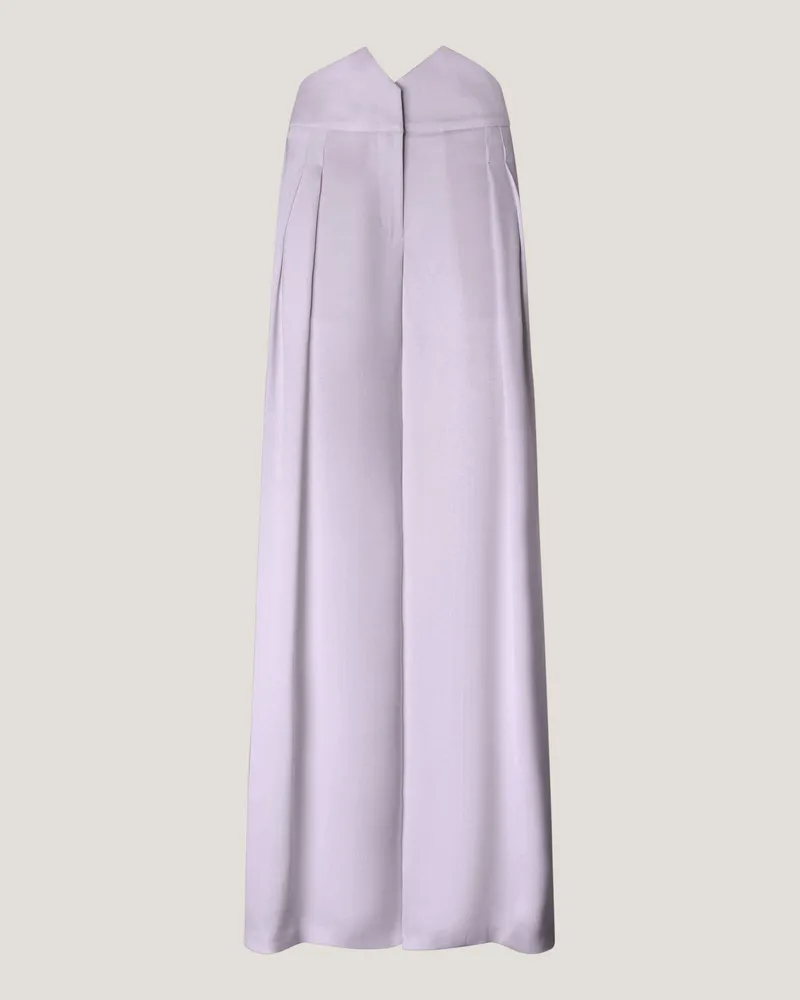 Genny Palazzo trousers with high-waist band Violet