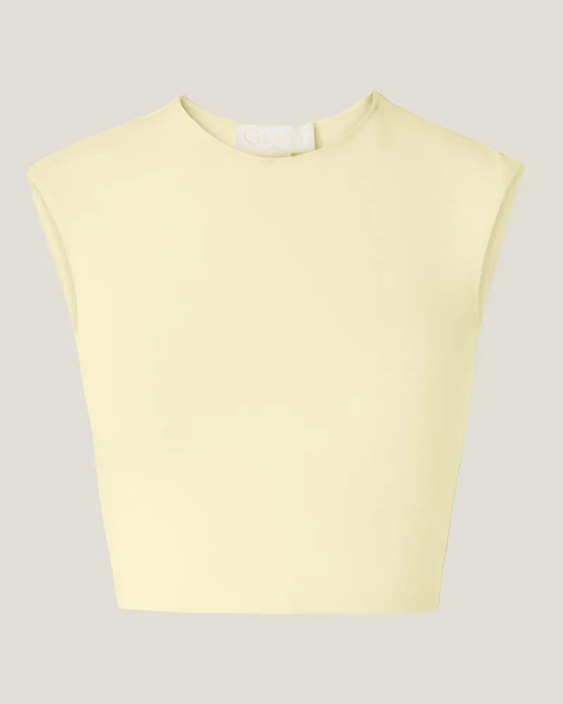 Genny Sleeveless crop top Yellow