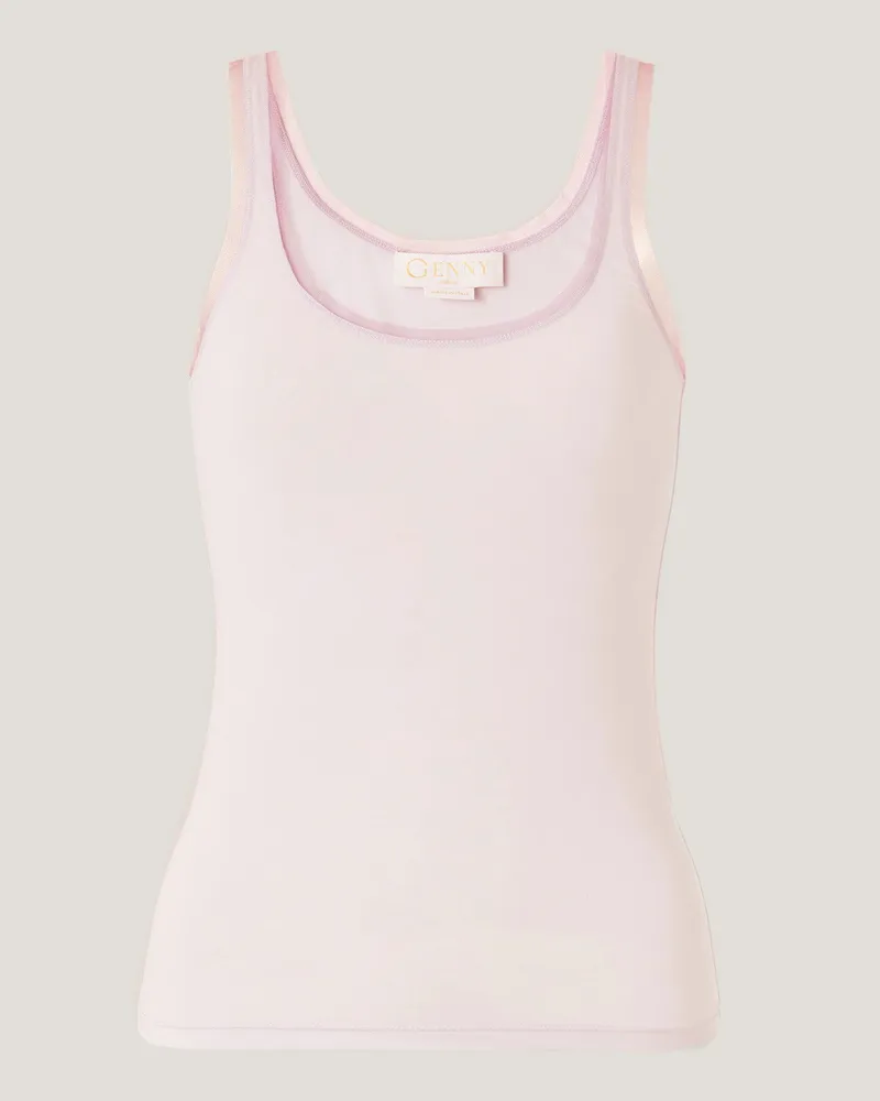 Genny Contrast trim tank top Pink