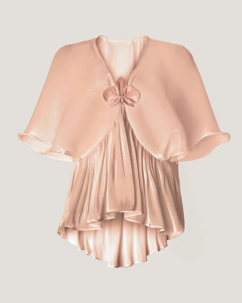 Genny Blouse with three-dimensional Orchid Pink
