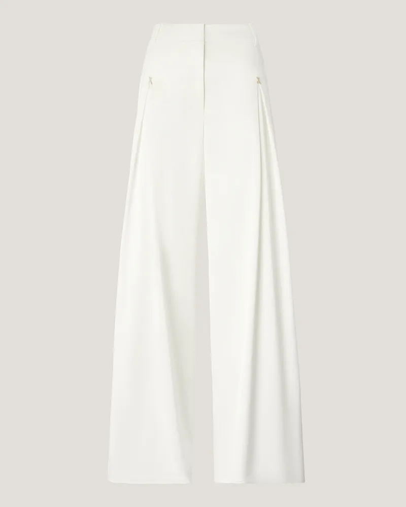 Genny Wide satin pants with X White