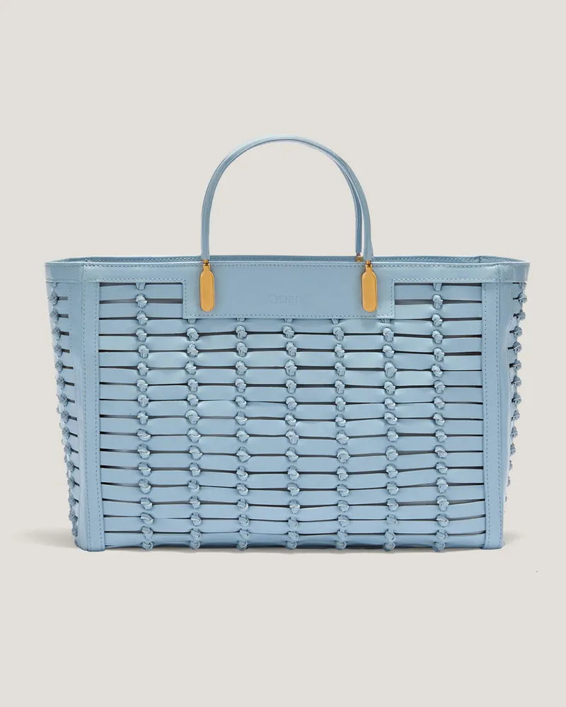 Genny Medium leather  tote bag Blue