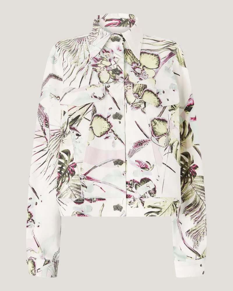 Genny Jungle Orchids cotton drill  jacket Pink