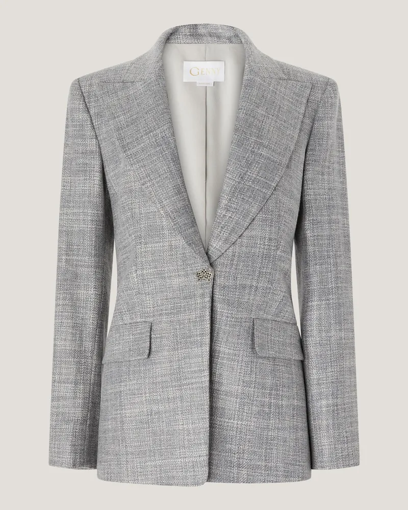 Genny Tailored jacket with single-breast Grey