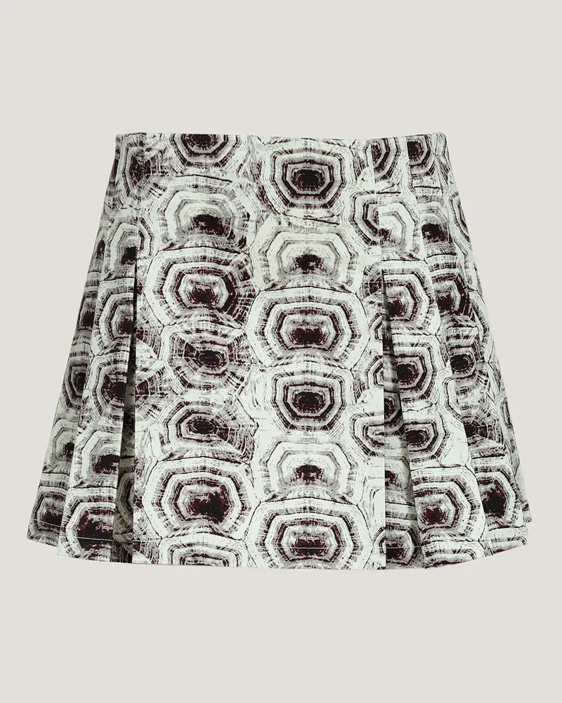 Genny Mini skirt with turtle print Green