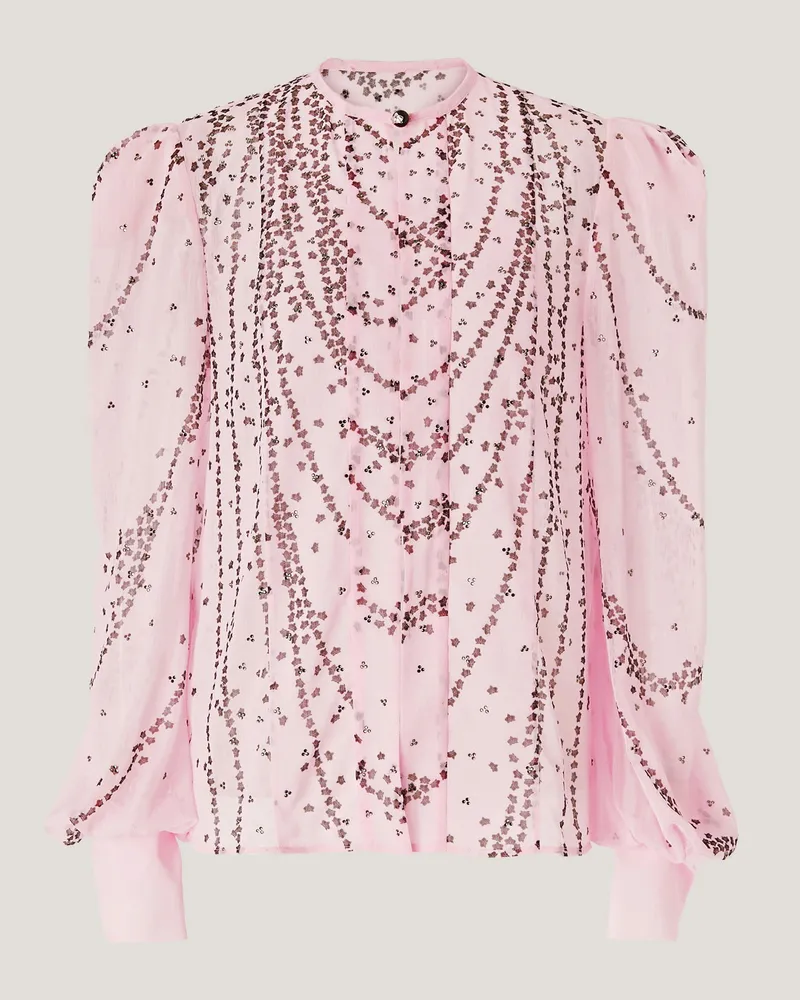 Genny Micro Orchids shirt with rhinestones Pink