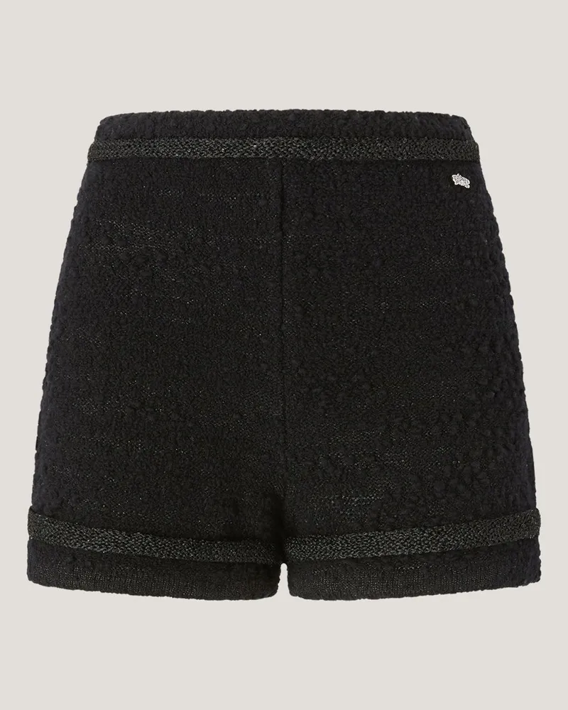 Genny Wool shorts with sequins Black