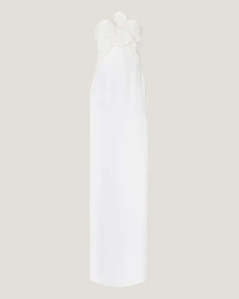 Genny Satin dress with Orchid White
