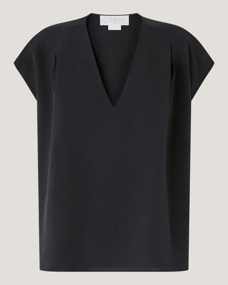 Genny Cap-sleeve top Black