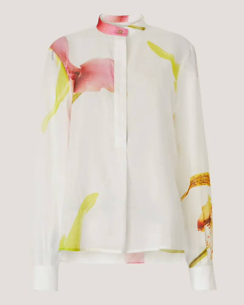 Genny Orchids print blouse White