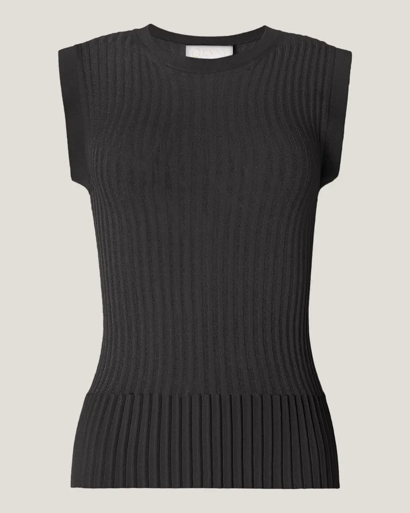 Genny Pleated top Black