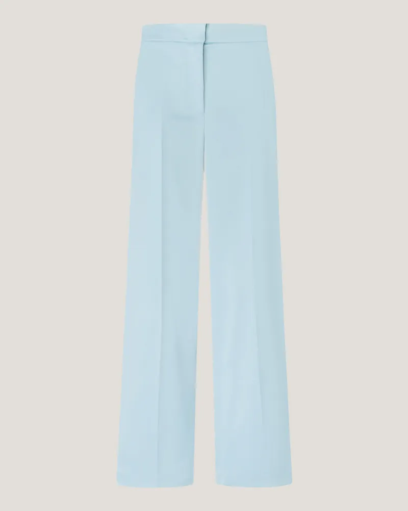 Genny Tailored palazzo trousers in satin Blue