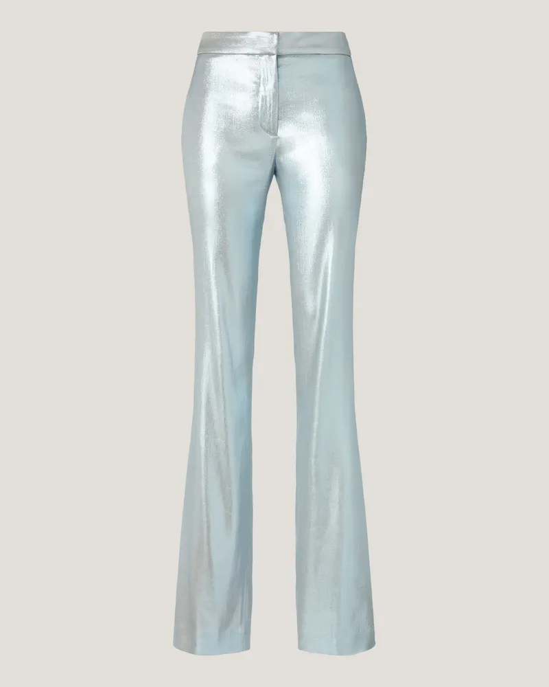 Genny Shiny tailored trousers Blue