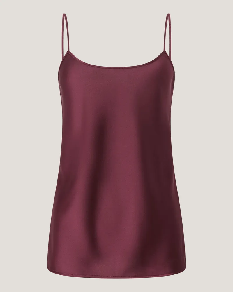 Genny Satin top with thin straps Purple