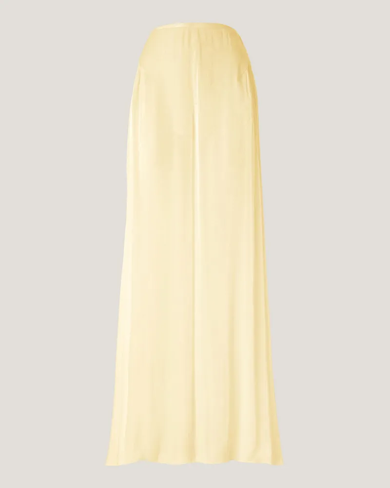 Genny Wide-leg trousers with gathered detail Yellow