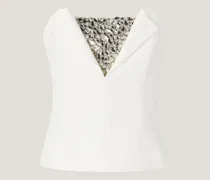 Bustier top with crystal embroidery