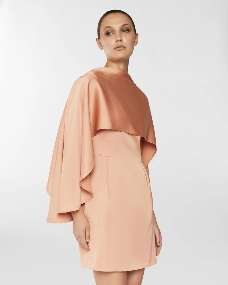 Genny Fluid satin cape Pink