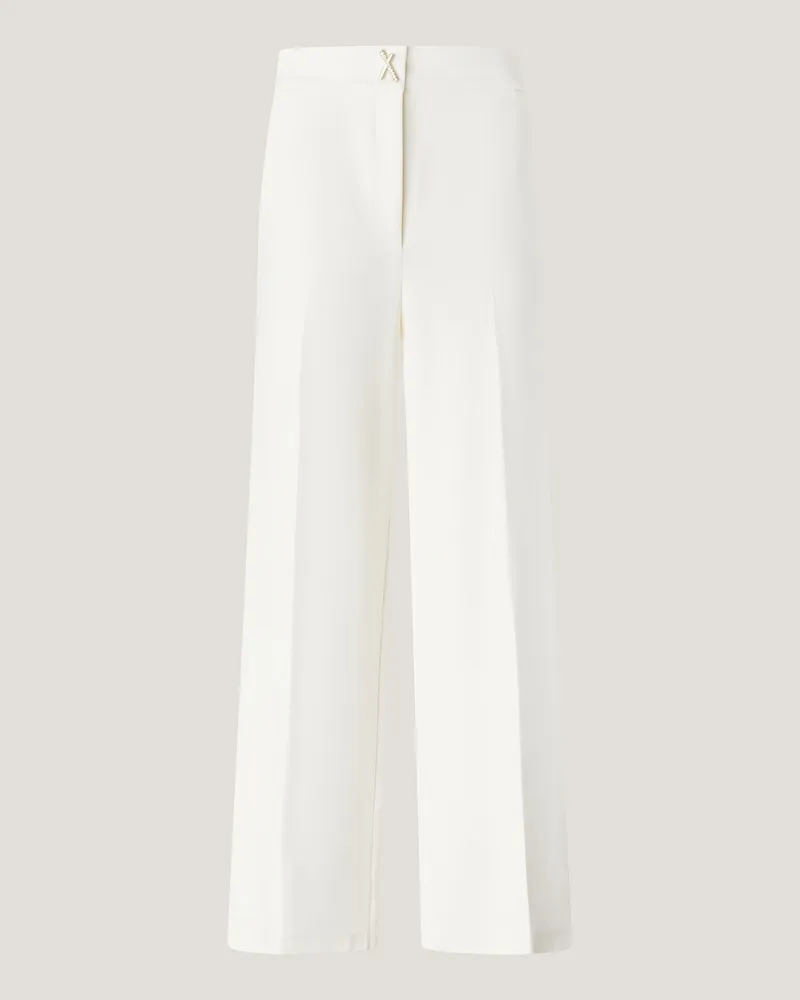 Genny Tailored palazzo trousers White