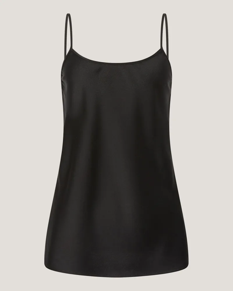 Genny Satin top with thin straps Black