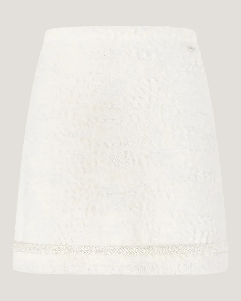 Genny Wool mini skirt with sequins White