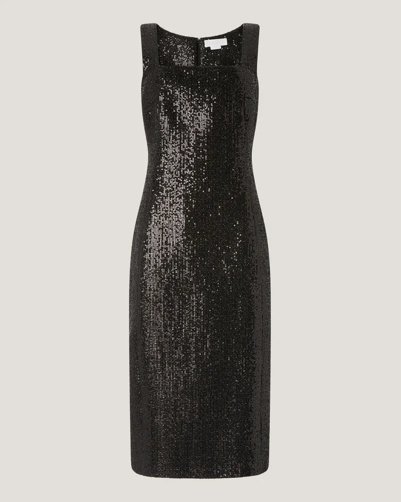 Genny Tweed sheath dress with straps Black