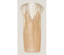 V-neck mesh dress