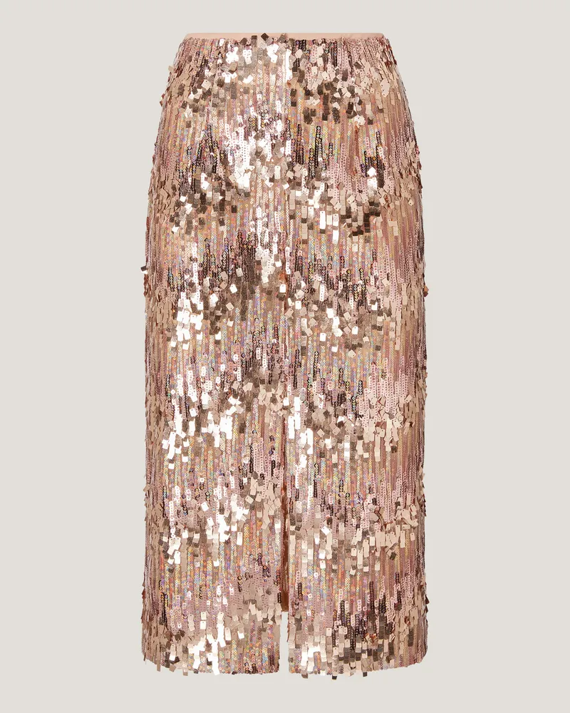 Genny Sequin pencil skirt Silver
