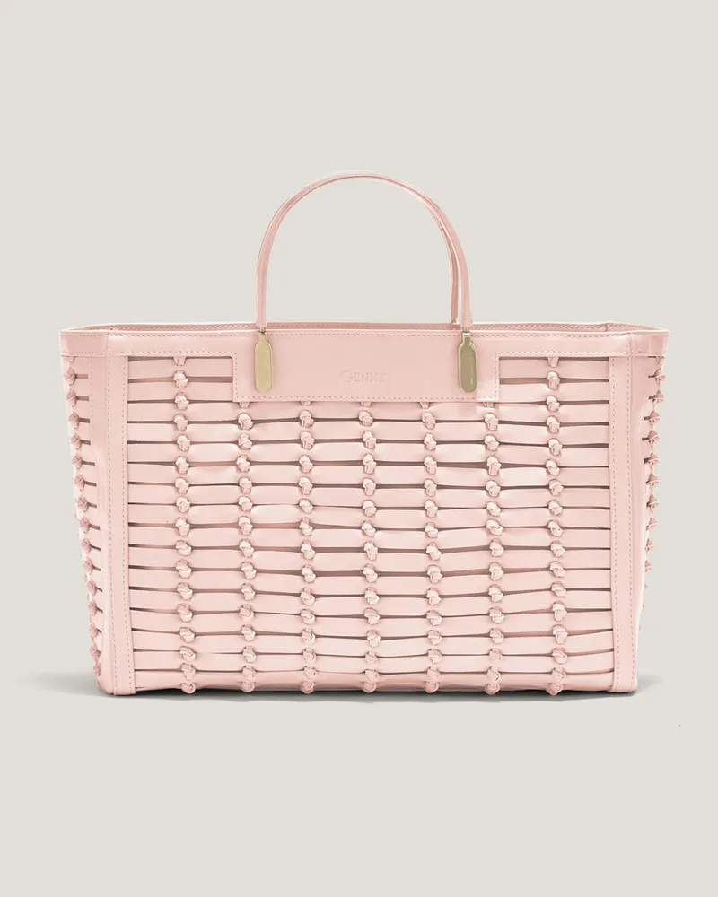 Genny Medium leather  tote bag Pink