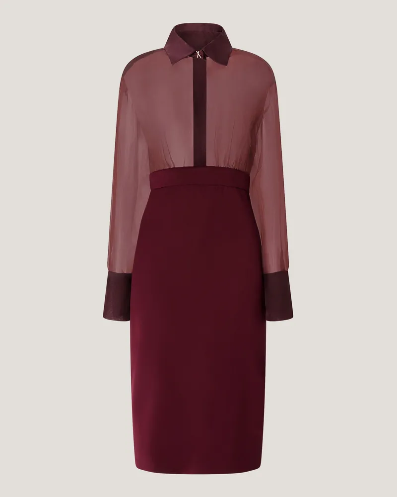 Genny Midi dress in organza Purple