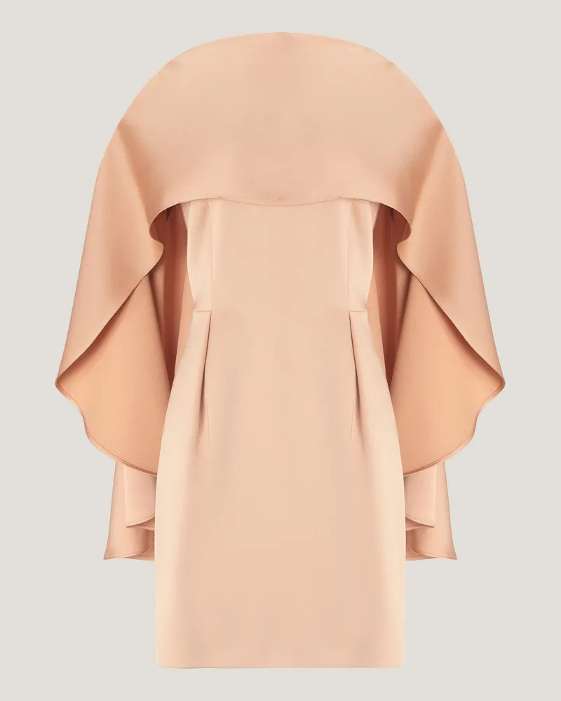Genny Sheath dress with removable cape Pink