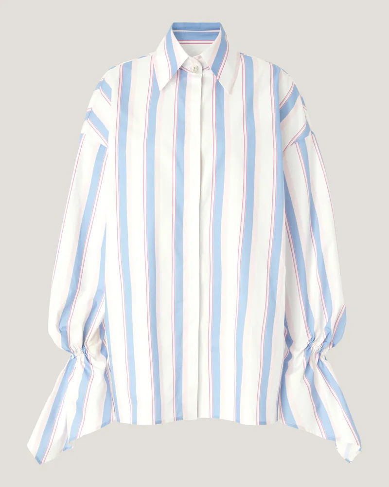 Genny Long-sleeve shirt with gathered cuffs Blue