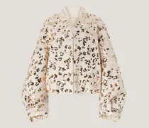 Bomber with voluminous sleeves and sequins