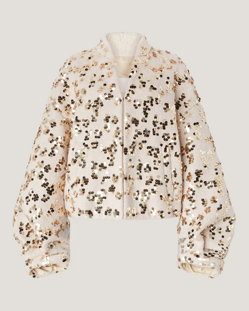 Genny Bomber with voluminous sleeves and sequins Grey