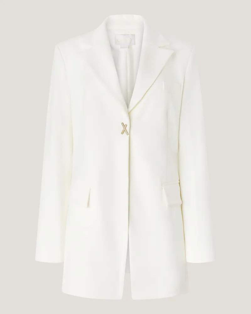 Genny Tailored single-breasted jacket White