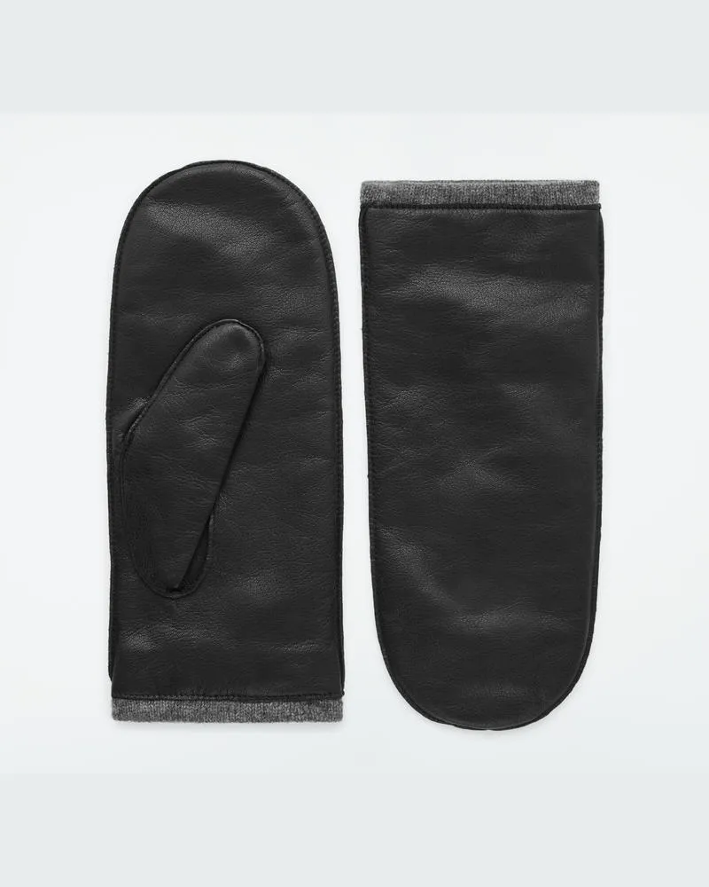 COS Lederfäustlinge Mit Kaschmirfutter Beige