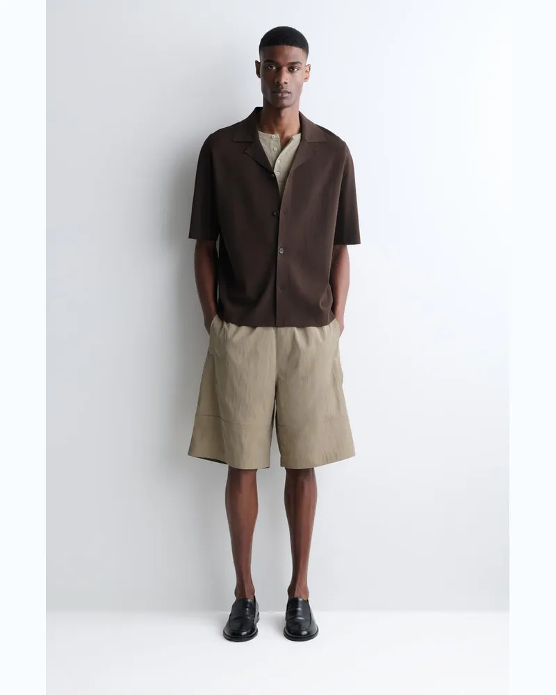 COS Knielange Shorts Aus Baumwolle Beige