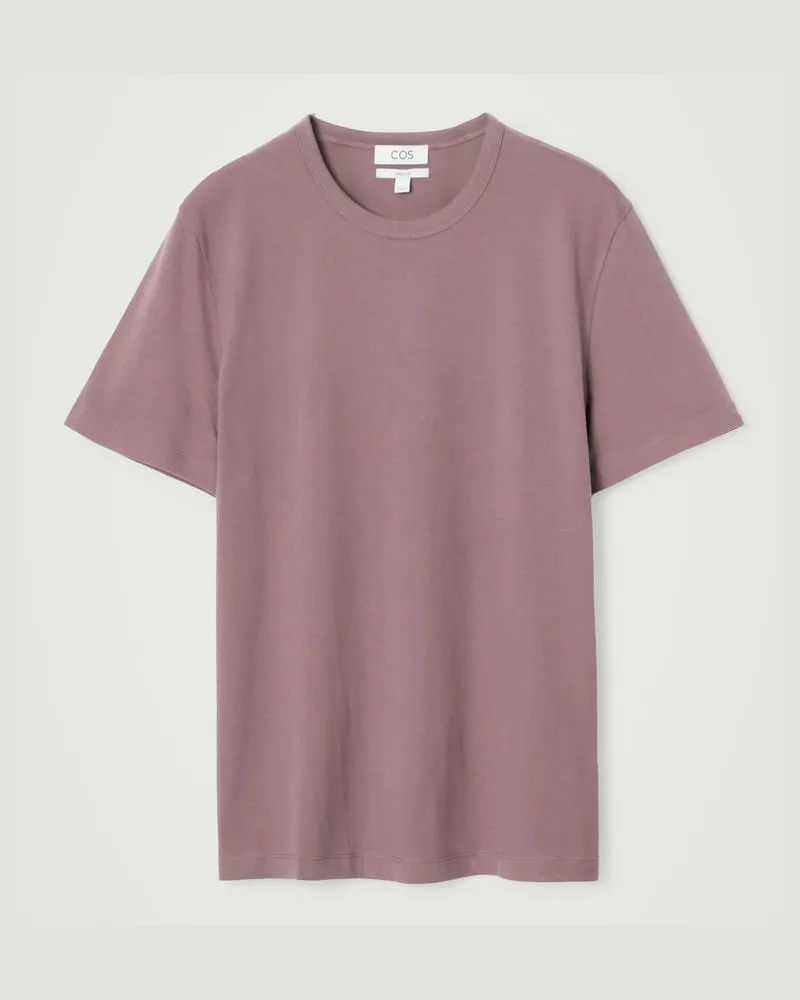 COS T-Shirt Aus Gebürsteter Baumwolle Lila
