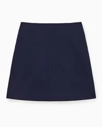 COS Minirock Aus Twill Navyblau