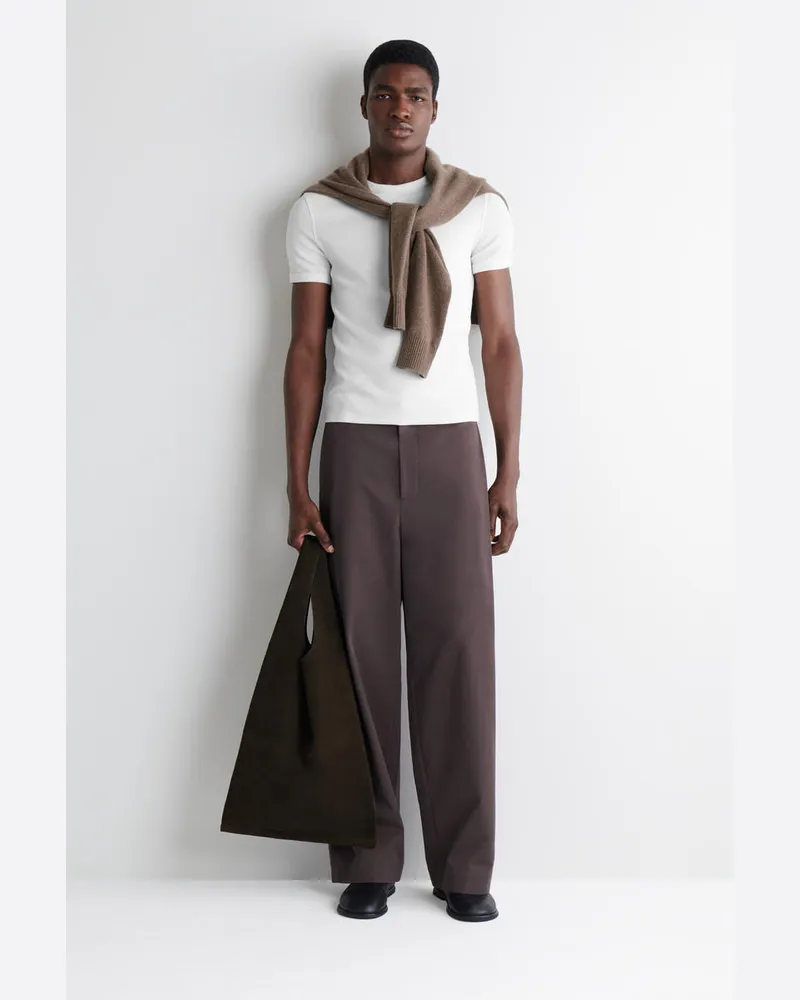 COS Tote Bag - Veloursleder Braun