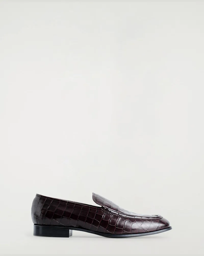 COS Loafers Aus Leder In Krokodiloptik Braun
