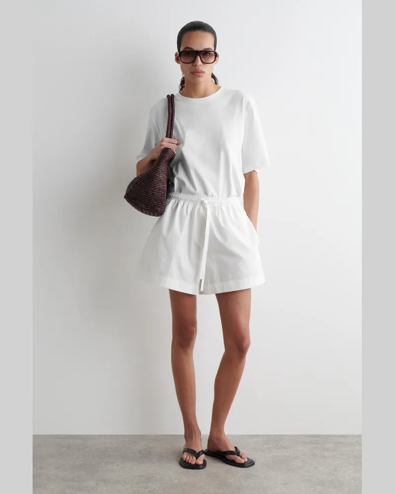 COS Baumwollshorts Mit Kordelzug Weiß
