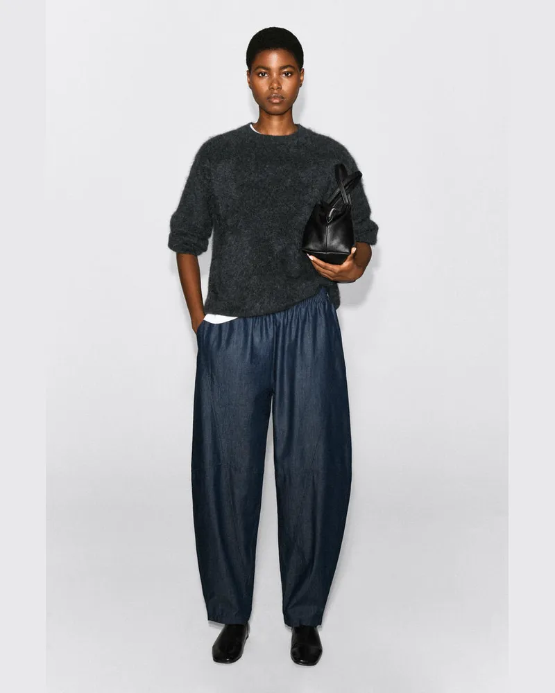 COS Hose Aus Denim Mit Barrel-Bein Blau