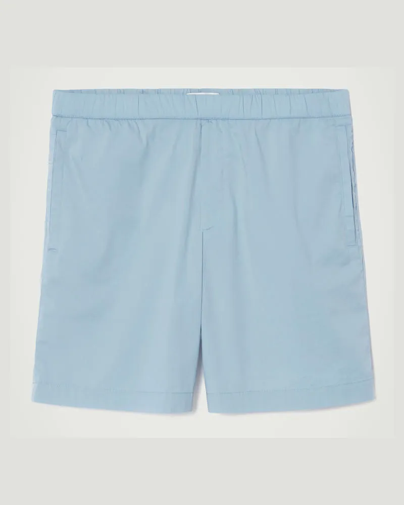 COS Shorts Aus Baumwoll-Mix Mit Elastischem Bund Blau