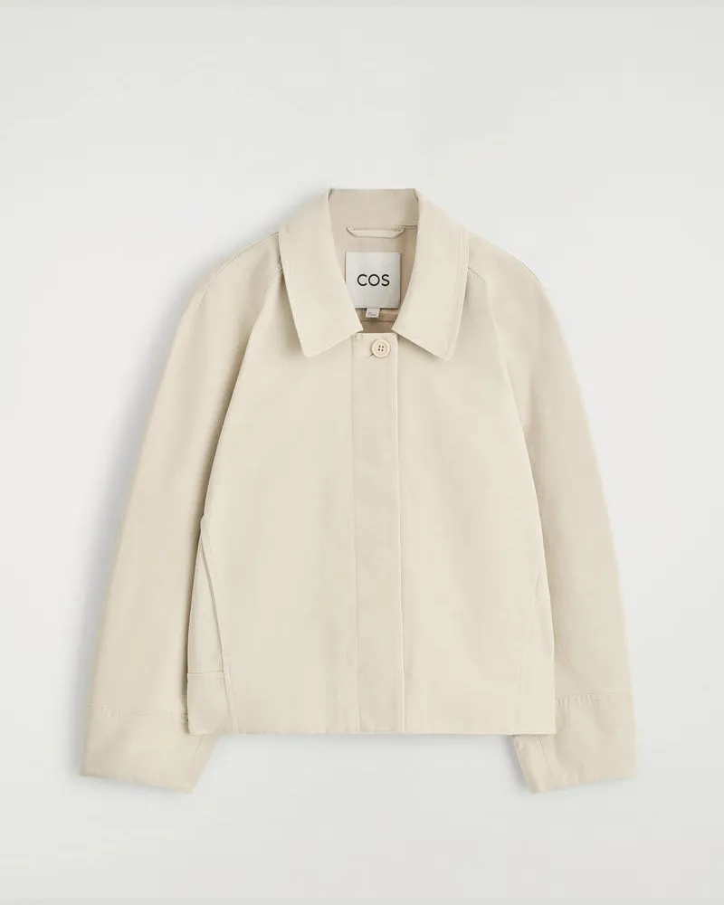 COS Abgerundete Baumwolljacke Beige