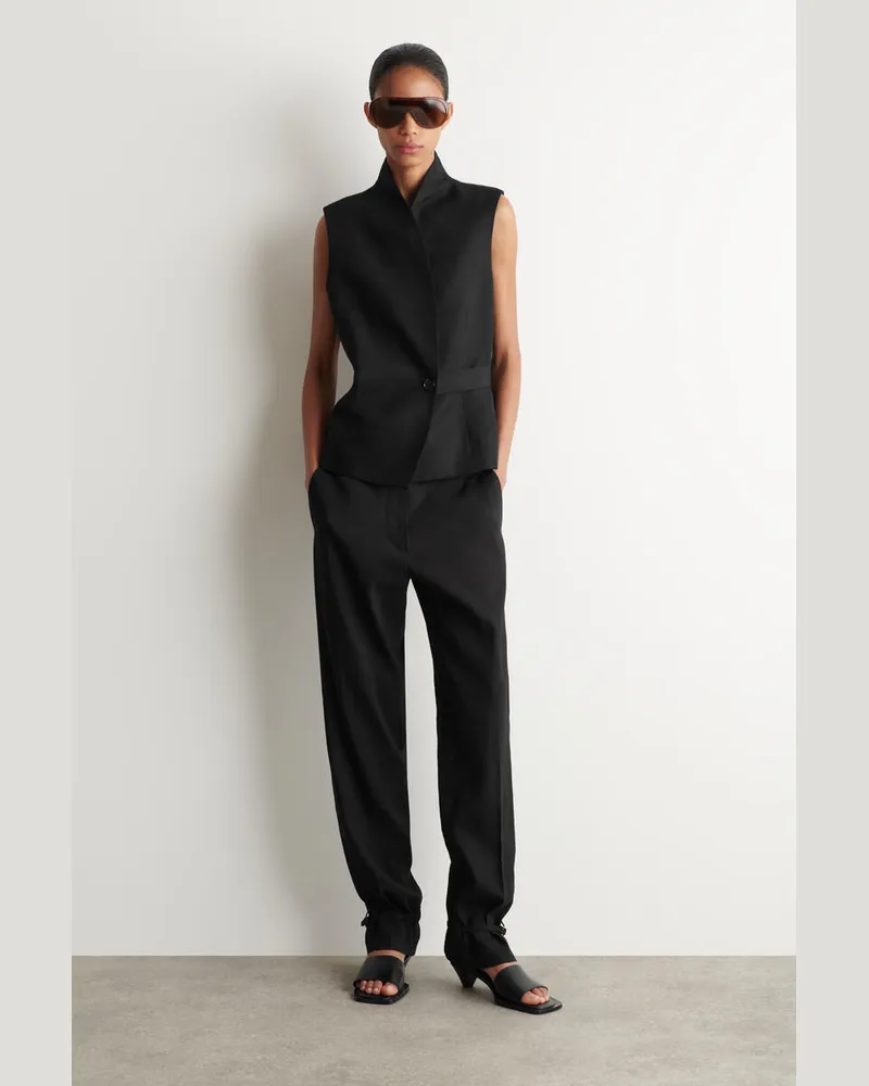 COS Leinenhose Mit Geradem Bein Schwarz