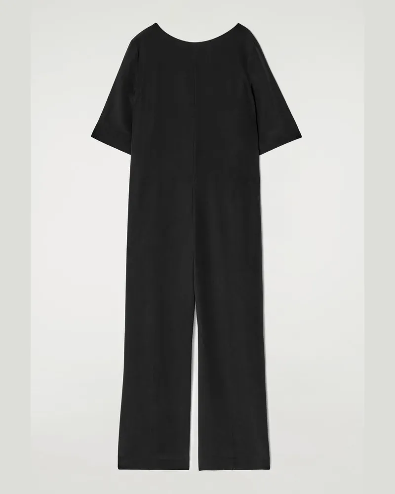 COS Jumpsuit Aus Seiden-Crêpe Schwarz