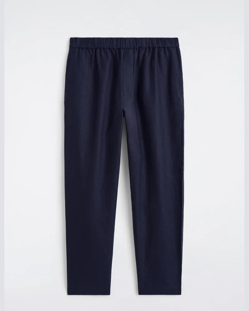 COS Schmal Zulaufende Leinenhose Mit Normaler Passform Blau