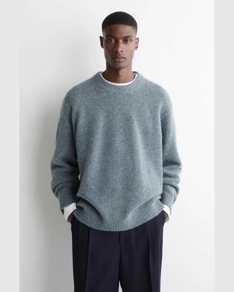 COS Oversized-Pullover Aus Alpaka-Mix Blau